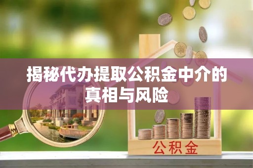 湖口揭秘代办提取公积金中介的真相与风险