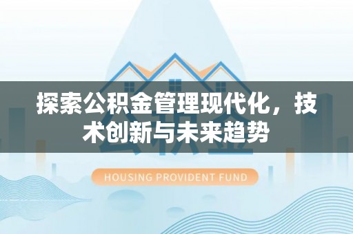 湖口探索公积金管理现代化，技术创新与未来趋势