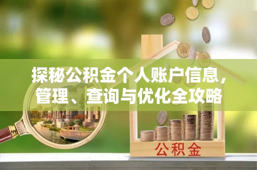 湖口探秘公积金个人账户信息，管理、查询与优化全攻略