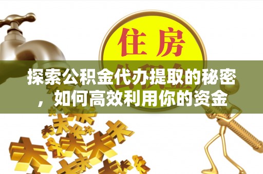 湖口探索公积金代办提取的秘密，如何高效利用你的资金