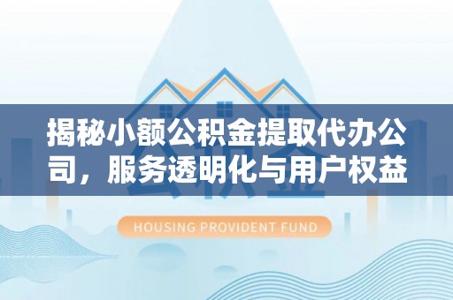 湖口揭秘小额公积金提取代办公司，服务透明化与用户权益保障