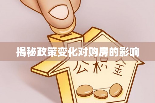 湖口揭秘政策变化对购房的影响