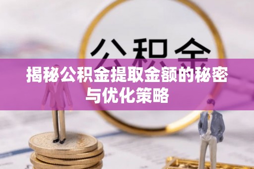 湖口揭秘公积金提取金额的秘密与优化策略