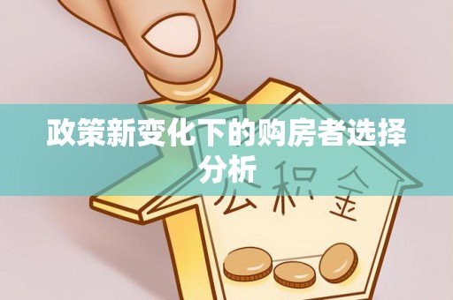 湖口政策新变化下的购房者选择分析