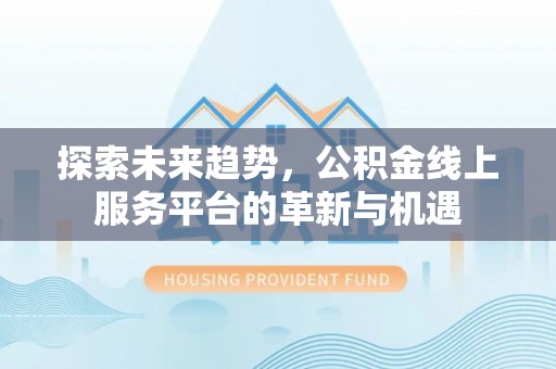 湖口探索未来趋势，公积金线上服务平台的革新与机遇