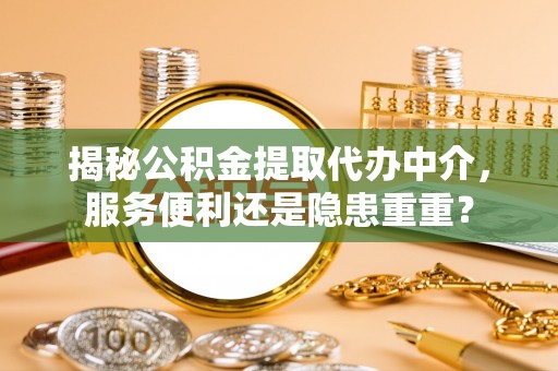 湖口揭秘公积金提取代办中介，服务便利还是隐患重重？