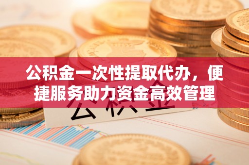 湖口公积金一次性提取代办，便捷服务助力资金高效管理