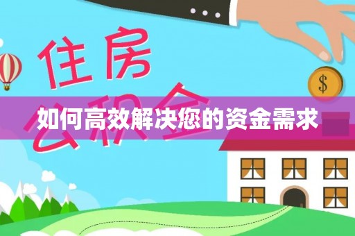 湖口如何高效解决您的资金需求